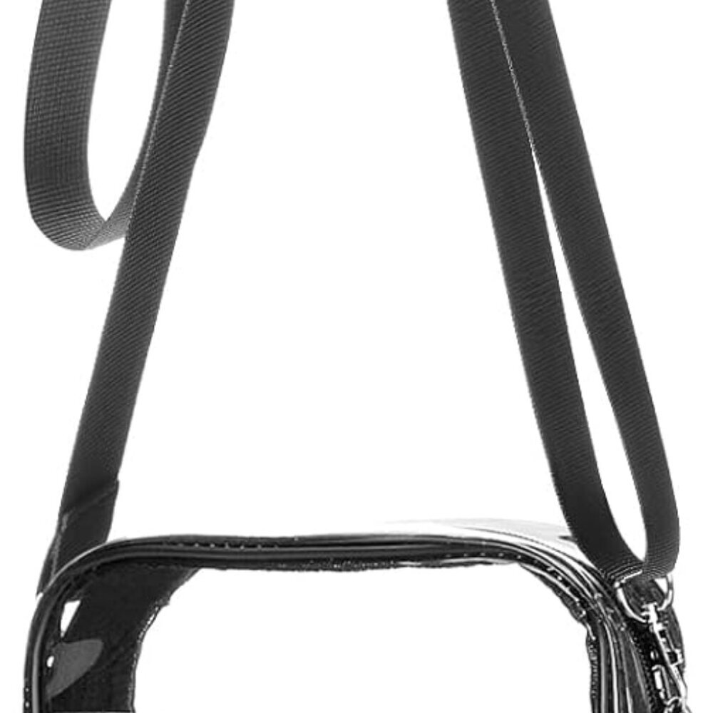 Clear Crossbody Purse Bag, Stadium Approved with Front Pocket for Concerts, Fest